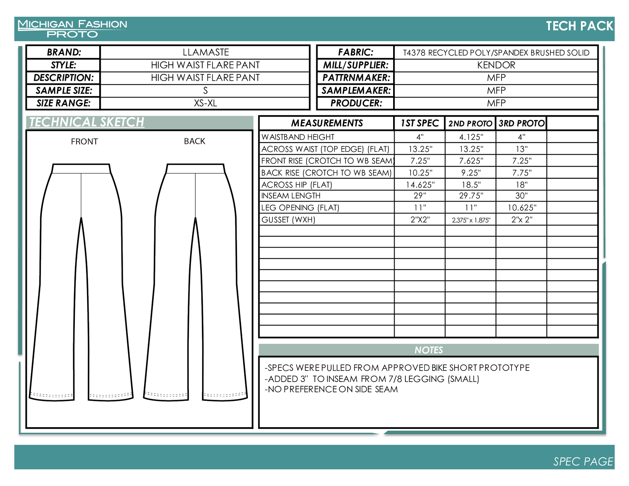 Adult Flare Pant Bottom Tech Pack for Fitness and Yoga – Llamaste
