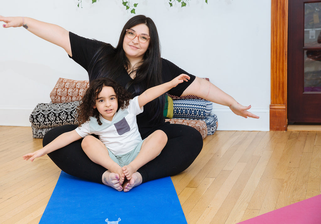 Sustainable Children's Super High Waist Yoga Leggings – Llamaste Family Yoga  Center