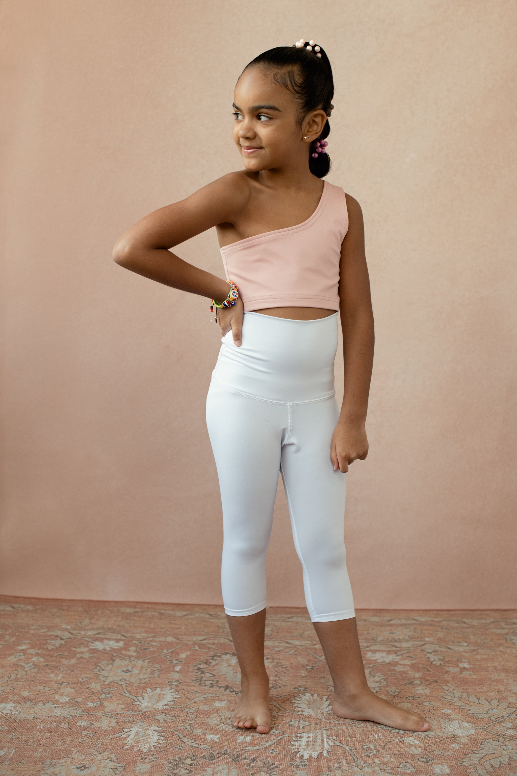 Junior's One Shoulder Yoga Top with Asymmetrical Line – Llamaste