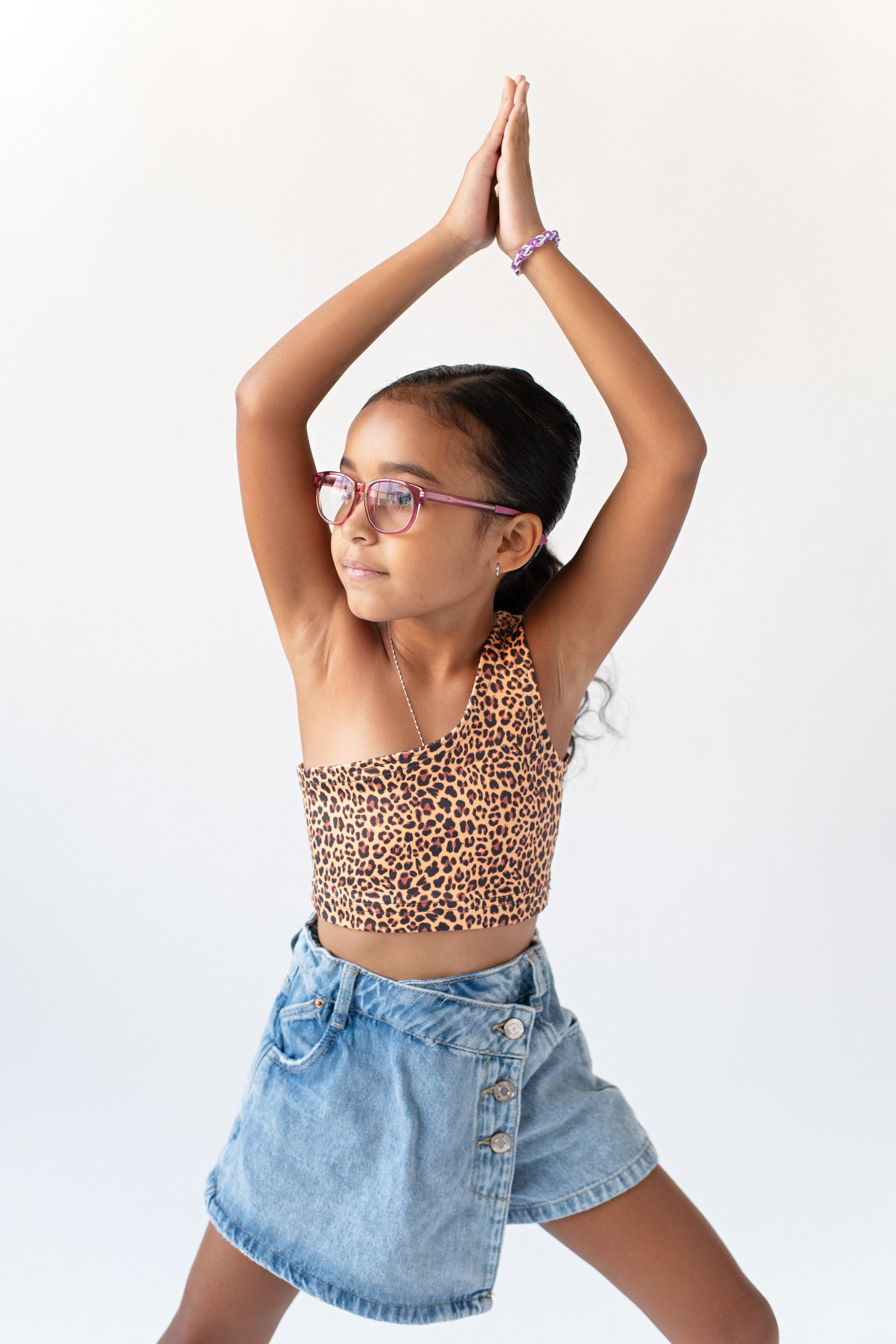 Sunshine  In The Studio: Junior's One Shoulder Top (ages 8-14 years old)